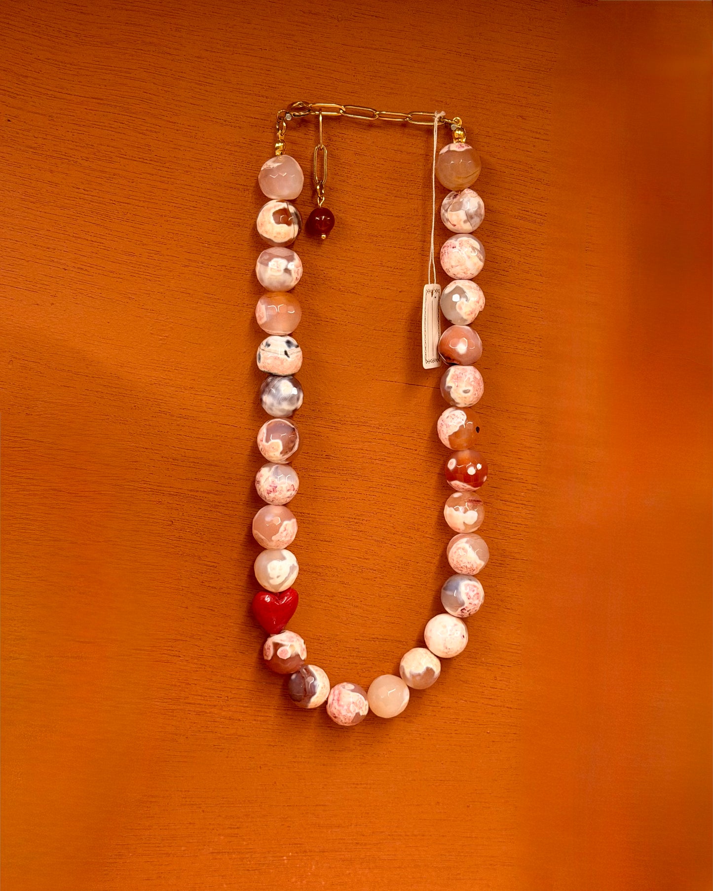 Ágata Facetada Pink - 14mm