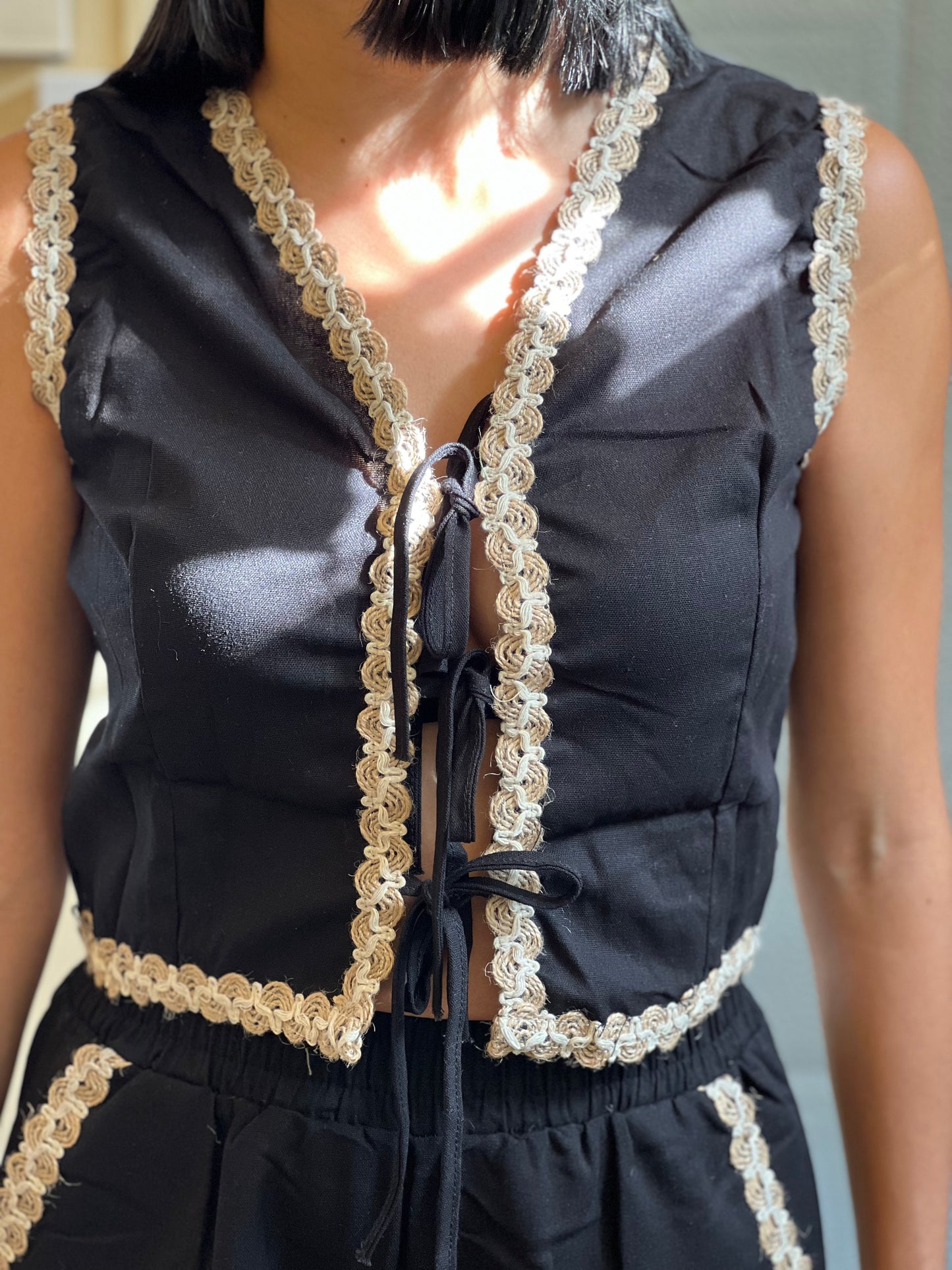 Conjunto bordado De Yute