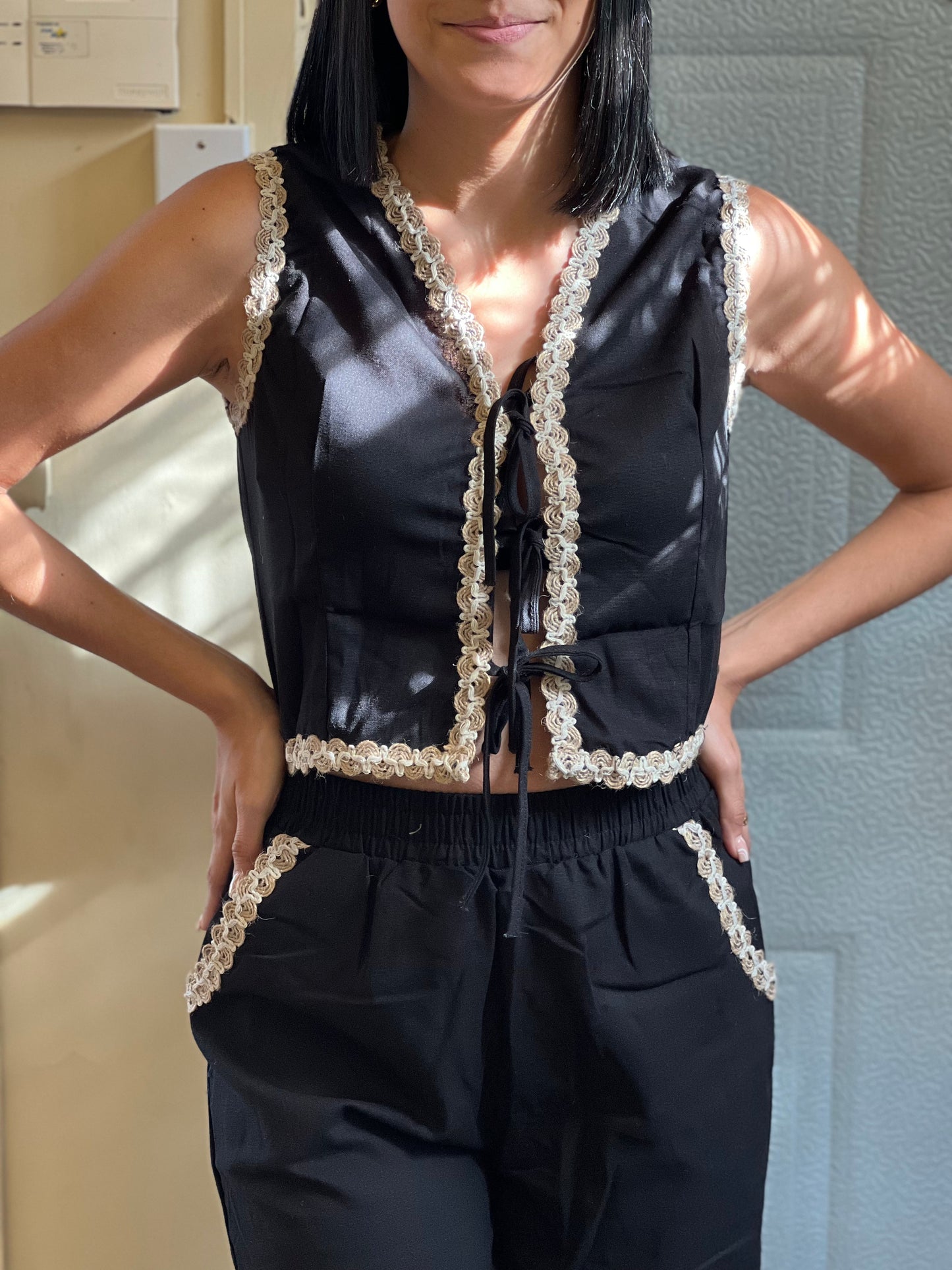 Conjunto bordado De Yute